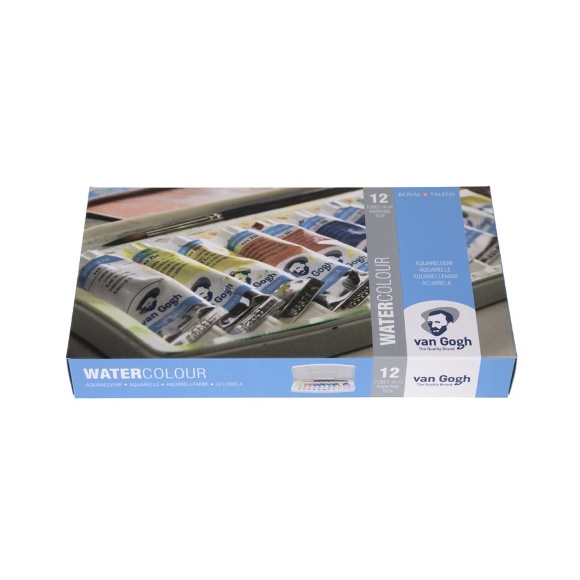 Набор акварельных красок VAN GOGH 12х10мл+ кисточка Royal Talens Набор акварельных красок VAN GOGH 12х10мл+ кисточка Royal Talens
