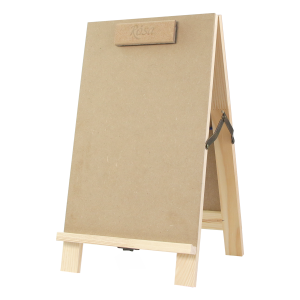 Tabletop easel "Khlopushka" pine, 22x23x38cm, poppy, canvas height 30cm, ROSA Studio