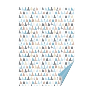 Бумага с рисунком "Елки" А4(21х29,7см) двухсторонняя Голубой 300г/м2 Heyda