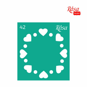 Трафарет многоразовый самоклеящийся 9×10см №42 ROSA Talent