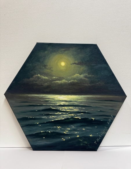 Painting Luminous Night, artist Tetiana Matviiuk