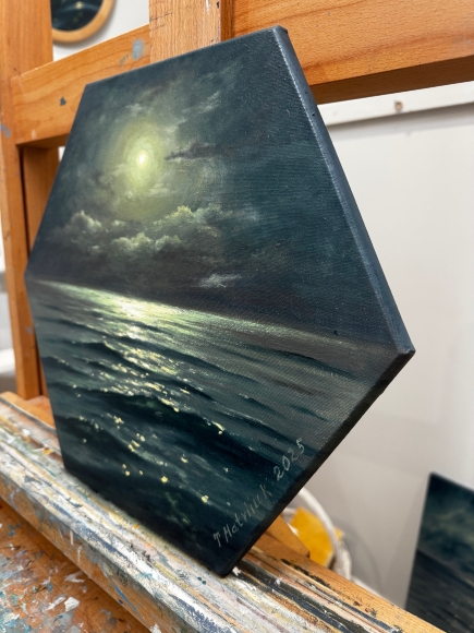 Painting Luminous Night, artist Tetiana Matviiuk