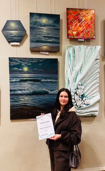 Painting Luminous Night, artist Tetiana Matviiuk
