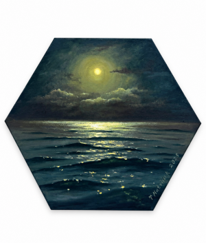 Painting Luminous Night, artist Tetiana Matviiuk