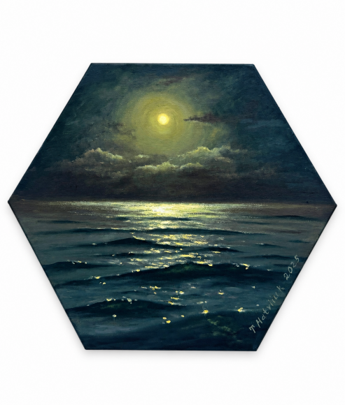 Painting Luminous Night, artist Tetiana Matviiuk