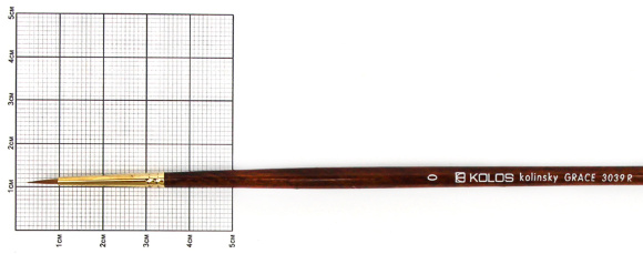 Кисть колонок круглая Grace 3039R №0 длинная ручка KOLOS