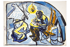 Акварель Крижаний будинок на Північному полюсі, художник Туранський Олександр Акварель Крижаний будинок на Північному полюсі, художник Туранський Олександр