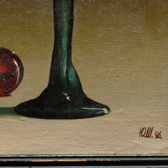 Painting Rose and a glass with liquor, artist Shevchuk Yuriy - sold Painting Rose and a glass with liquor, artist Shevchuk Yuriy - sold