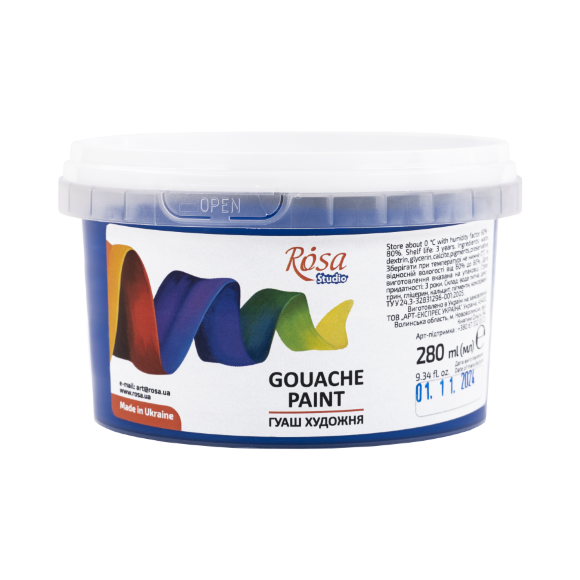 Краска гуашевая Желтая светлая (902) 280 мл ROSA Studio Краска гуашевая Желтая светлая (902) 280 мл ROSA Studio