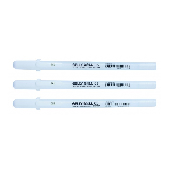 Набор гелевых ручек BASIC FINE 05 Белая 3шт. Sakura Набор гелевых ручек BASIC FINE 05 Белая 3шт. Sakura