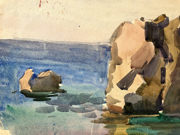 Watercolor By the sea, artist Mikhail Kokin