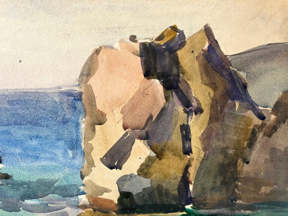 Watercolor By the sea, artist Mikhail Kokin