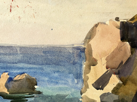Watercolor By the sea, artist Mikhail Kokin