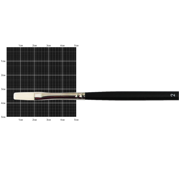 Кисть синтетика плоская удлиненная Milk 1108F №2 короткая ручка KOLOS Кисть синтетика плоская удлиненная Milk 1108F №2 короткая ручка KOLOS