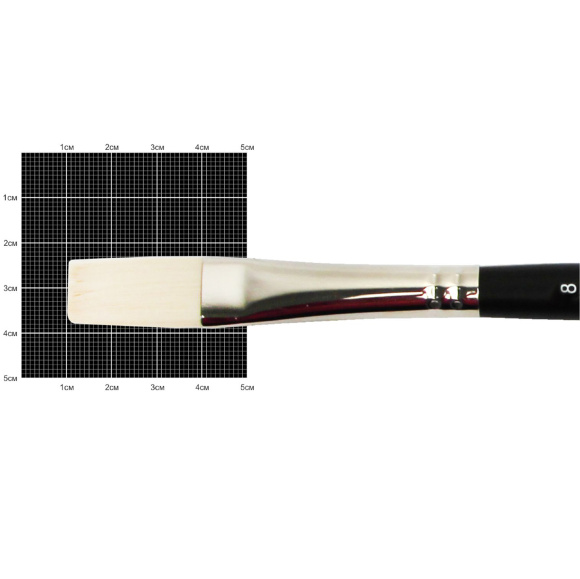 Кисть синтетика плоская удлиненная Milk 1108F №2 короткая ручка KOLOS Кисть синтетика плоская удлиненная Milk 1108F №2 короткая ручка KOLOS