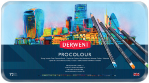 Набор цветных карандашей Procolour 72круг металл Derwent