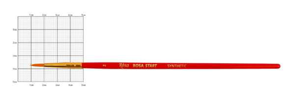 Кисть синтетика круглая ROSA START №1 короткая ручка