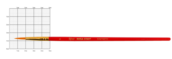 Кисть синтетика круглая ROSA START №1 короткая ручка