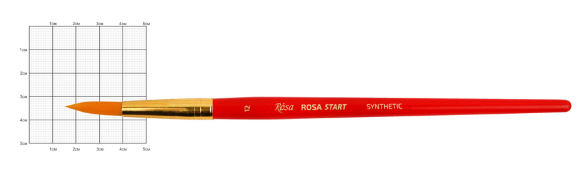 Кисть синтетика круглая ROSA START №1 короткая ручка