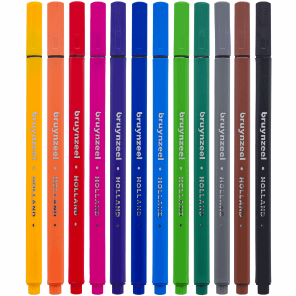 Набор линеров FINELINER, 12цв., Bruynzeel