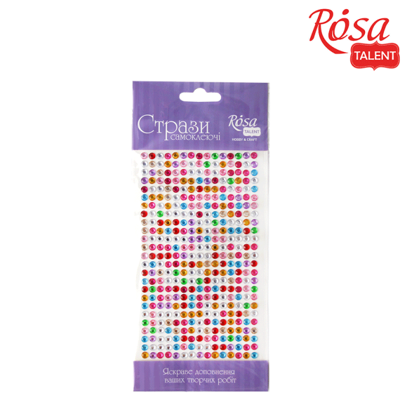 ROSA Talent Self-Adhesive Rhinestones Assorted 5mm, 375 pcs. ROSA Talent Self-Adhesive Rhinestones Assorted 5mm, 375 pcs.