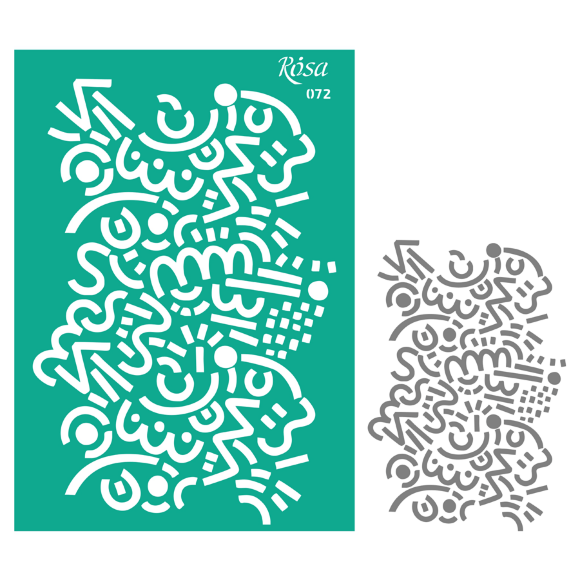 Трафарет многоразовый самоклеящийся №072 Фоновый А4 (21×29,7см) ROSA TALENT Трафарет многоразовый самоклеящийся №072 Фоновый А4 (21×29,7см) ROSA TALENT