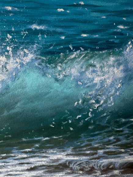 Painting Turquoise Wave, artist Tetiana Matviiuk