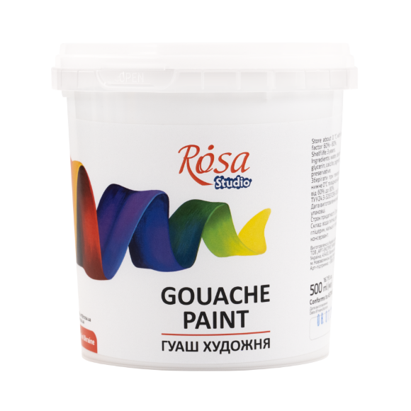 Краска гуашевая Красная (906) 500 мл ROSA Studio