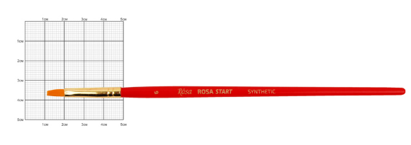 Кисть синтетика плоская ROSA START короткая ручка