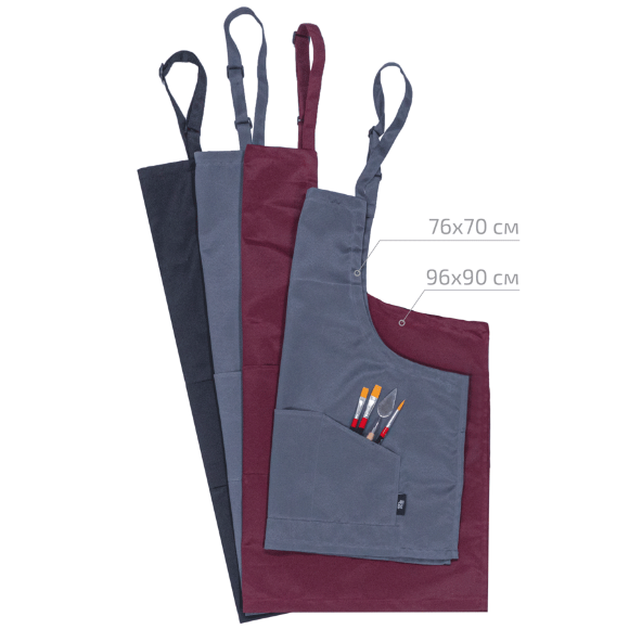 Фартук взрослый 96х90см черный грета ROSA Studio