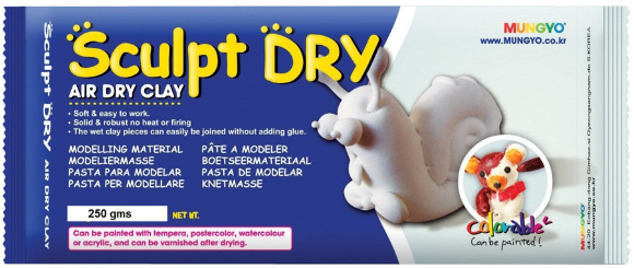 Масса для моделирования белая самозастывающая 250г ''Sculpt Dry'' MUNGYO Масса для моделирования белая самозастывающая 250г ''Sculpt Dry'' MUNGYO