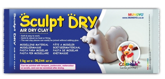 Маса для моделювання біла самозастигаюча 250г ''Sculpt Dry'' MUNGYO Маса для моделювання біла самозастигаюча 250г ''Sculpt Dry'' MUNGYO