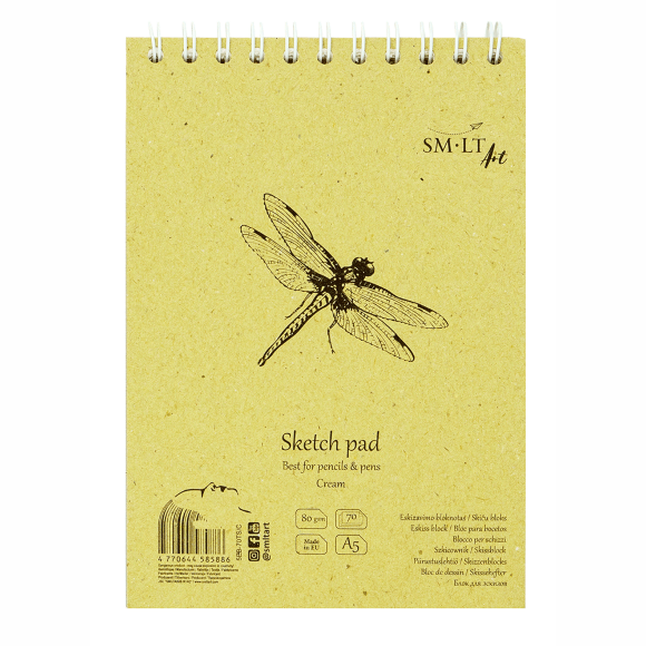 Альбом для эскизов на спирали AUTHENTIC 80г/м2 70л кремовый цвет SM-LT Art Альбом для эскизов на спирали AUTHENTIC 80г/м2 70л кремовый цвет SM-LT Art