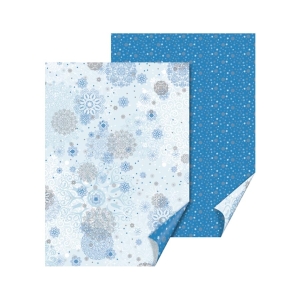 Paper with a pattern "Crystal" A4 (21x29.7 cm) double-sided Blue 300g/m2 Heyda