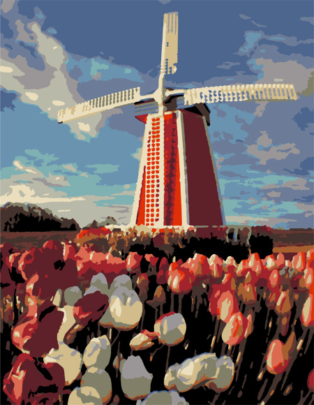 Картина по номерам „Старая мельница“ ROSA START