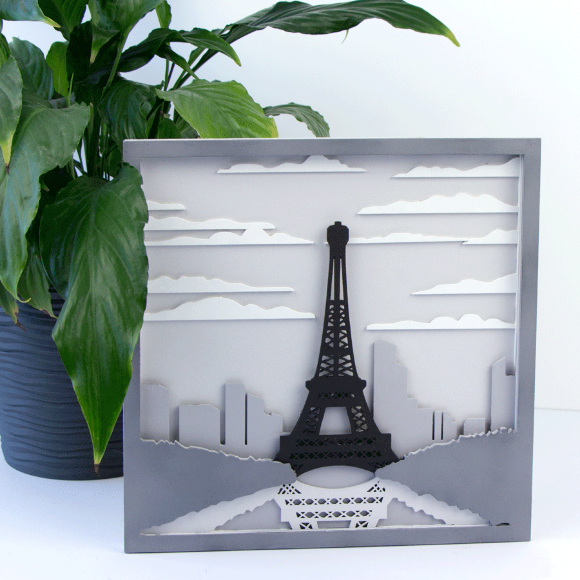 Набор картина 3D „Париж“ МДФ грунтованное 6 слоев 30х30см ROSA TALENT