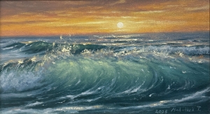 Painting The Waves Evening Farewell, artist Tetiana Matviiuk