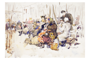 Акварель У парку, художник Туранський Олександр Акварель У парку, художник Туранський Олександр