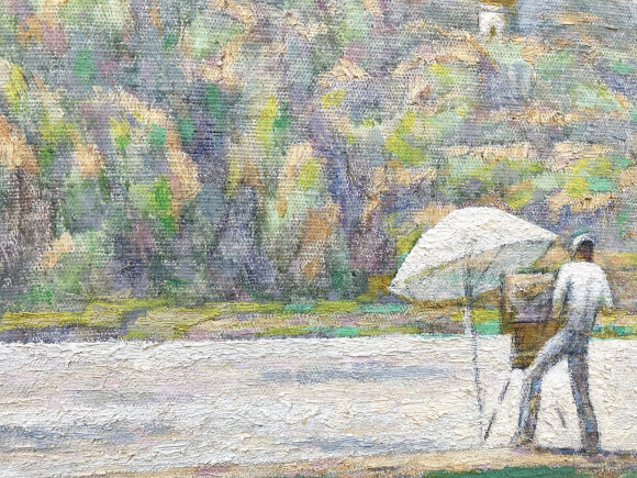 Painting Landscape with a Centaur, artist Alexander Turansky - sold Painting Landscape with a Centaur, artist Alexander Turansky - sold