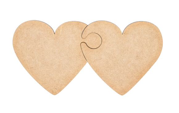 Заготовка Два сердца 14 2шт МДФ ROSA Talent