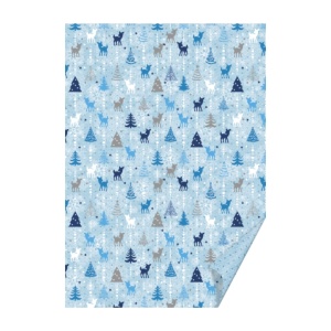 Бумага с рисунком "Новый год" А4(21х29,7см) двухсторонняя Голубой 300г/м2 Heyda