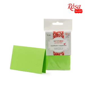 Набор листовочных заготовок 5 шт 10,3×7 см №3 салатовый 220г/м2 ROSA Talent