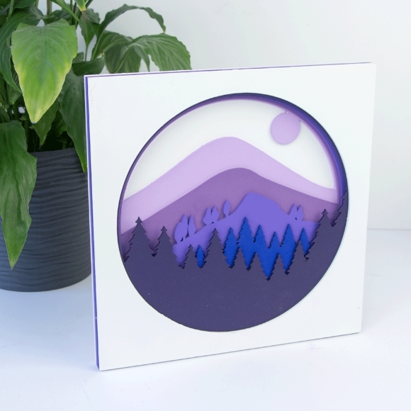 Набор картина 3D "Пейзаж. Горы 3" ДВП грунтованное 7 слоев 30х30см ROSA TALENT