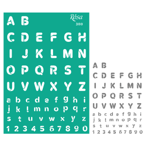 Трафарет многоразовый самоклеящийся №380 серия Алфавит А4 (21×29,7см) ROSA TALENT