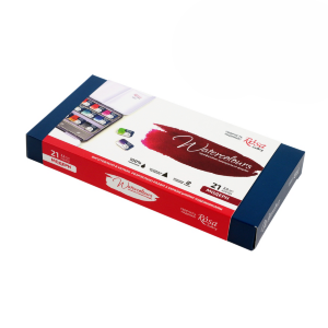 Набор акварельных красок MODERN металлический пенал Индиго 21цв. х 2,5мл кювета ROSA Gallery