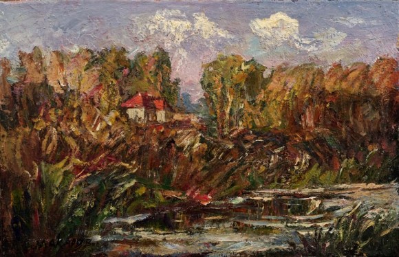 Painting By the river, artist Makarov Viktor