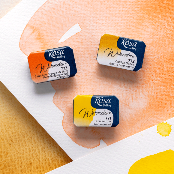 Краска акварельная Хинакридон золотой (735) 2,5мл ROSA Gallery Краска акварельная Хинакридон золотой (735) 2,5мл ROSA Gallery