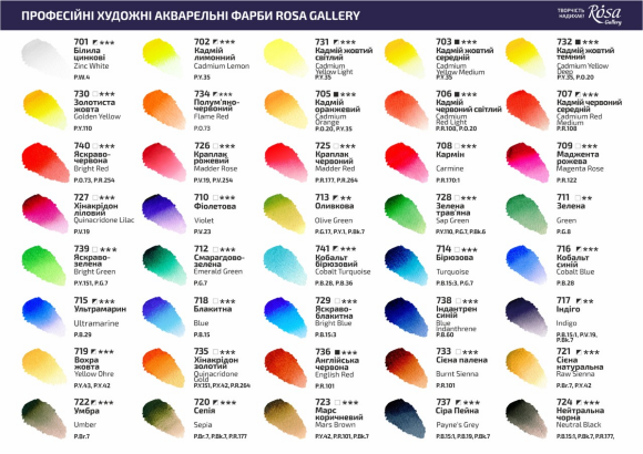 Краска акварельная Хинакридон золотой (735) 2,5мл ROSA Gallery Краска акварельная Хинакридон золотой (735) 2,5мл ROSA Gallery