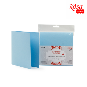 Набор листовочных заготовок 5 шт 15,5×15,5 см №5 голубой 220г/м2 ROSA Talent