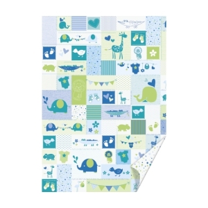 Paper with a pattern "Children's" A4 (21x29.7 cm) double-sided Blue 300g/m2 Heyda